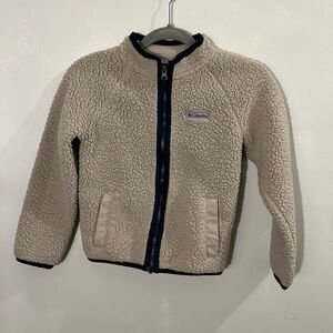 Columbia Beige and Navy Sherpa Jacket